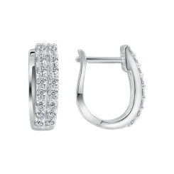 Серьги с фианитами 