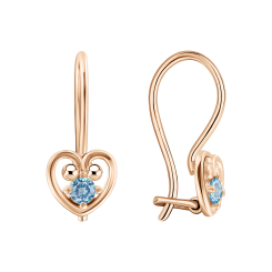 Серьги с фианитами 