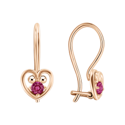 Серьги с фианитами 