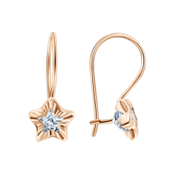 Earrings with zirconia 