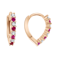 Earrings with zirconia 