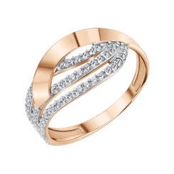 Кольцо с фианитами 