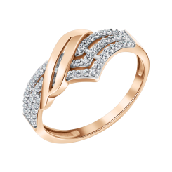 Кольцо с фианитами 