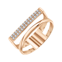 Кольцо с фианитами 