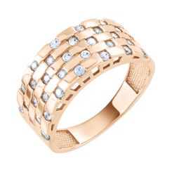 Кольцо с фианитами 