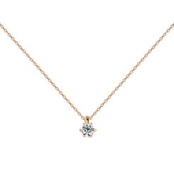 Колье с подвеской и фианитом 