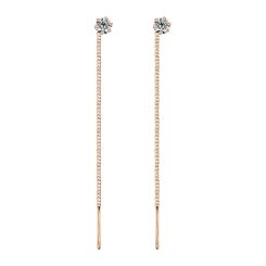 Ohrhänger als Durchzieher mit Zirkonia 