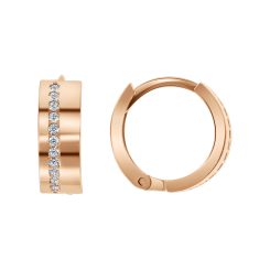 Hoop earrings with zirconia 