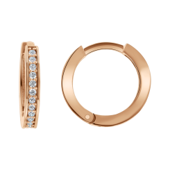 Hoop earrings with zirconia 