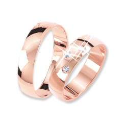 Wedding rings with zirconia 