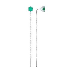 Ohrhänger als Durchzieher mit Achat 