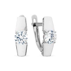 Earrings with zirconia 