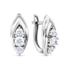 Earrings with zirconia 