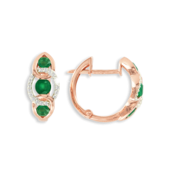 Ohrhänger mit Brillanten und Smaragden 