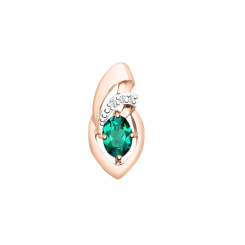 Anhänger mit Brillanten und Smaragd 