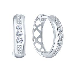 Earrings with zirconia 