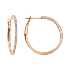 Hoop earrings with zirconia 