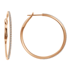 Hoop earrings with zirconia 