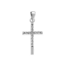 Pendant cross with diamonds 