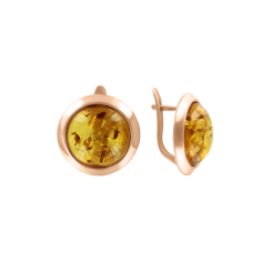 Ohrhänger vergoldet mit Bernstein 