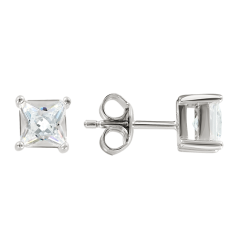 Серьги - пуссеты  с фианитами 