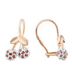 Серьги с циркониями 