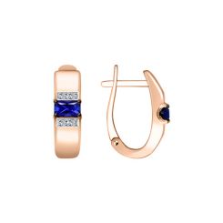 Серьги с сапфирами и бриллиантами 