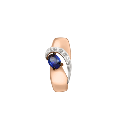 Anhänger mit Brillanten und Saphir 