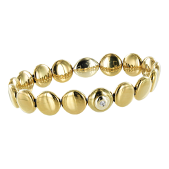 Ceramic bracelet with yellow gold and diamond 