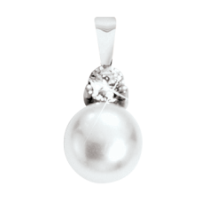 Anhänger mit Perle und Zirkonia 