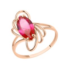 Women's ring with ruby 