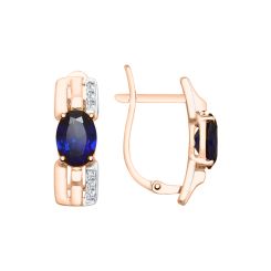 Earrings with sapphire 