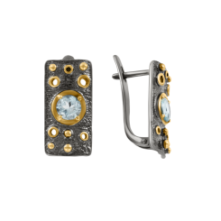 Ohrringe mit Topas und Vergoldung 