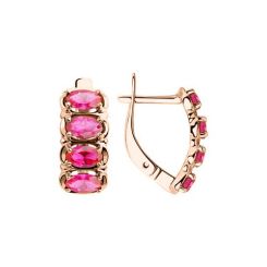 Earrings with rubies 