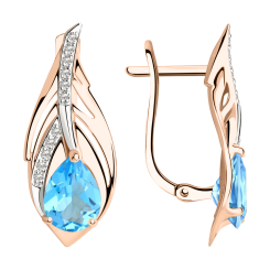 Ohrhänger mit Topas swiss und Zirkonia 