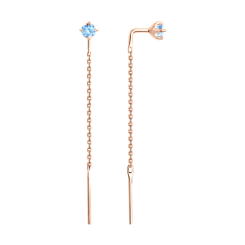 Ohrhänge als Durchzieher mit Topas Swiss 