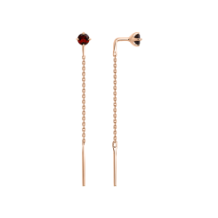 Ohrhänger als Durchzieher mit Granat 