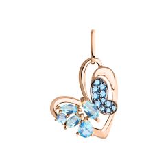 Pendant with topaz and zirconia 
