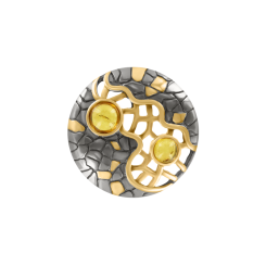 Anhänger vergoldet mit Bernstein 