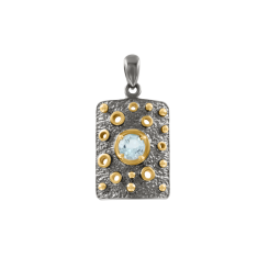 Anhänger mit Topas und Vergoldung 