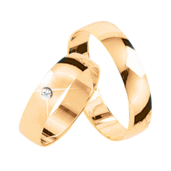 Wedding rings with a diamond without diamond