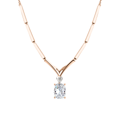 Necklace with topaz Swarovski and zirconia 50 cm