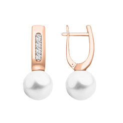 Ohrhänger mit Perle und Brillanten 