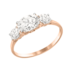 Кольцо с фианитами Swarovski 