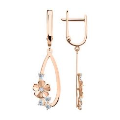 Earrings with zirconia 