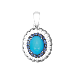 Anhänger mit Türkis und Zirkonia 