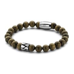 Bracelet with precious wood beads 