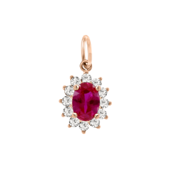 Pendant with ruby and zirconia 