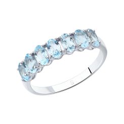 Women's ring with topaz 