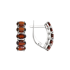 Серьги с гранатами 